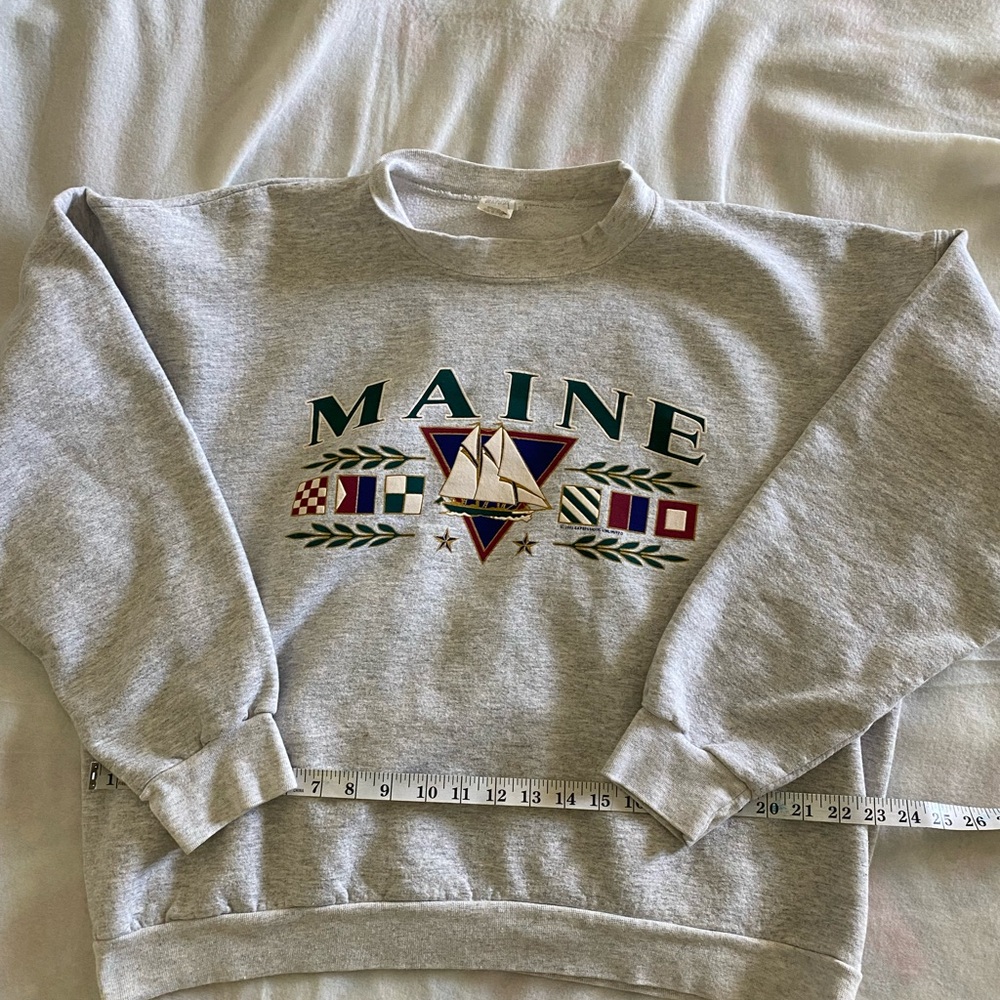 Gray Maine Graphic Sweatshirt